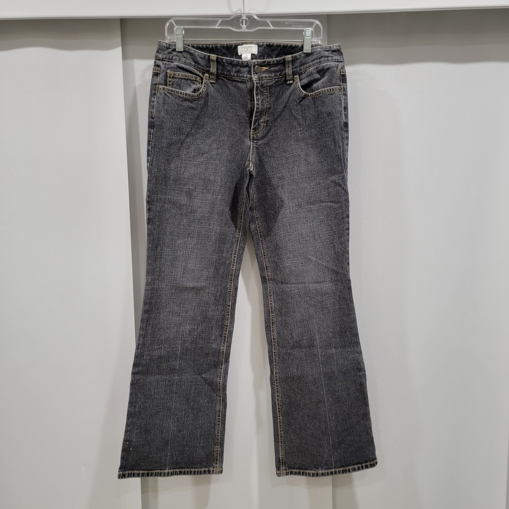 LOFT Women's Gray Wide-Leg Jeans